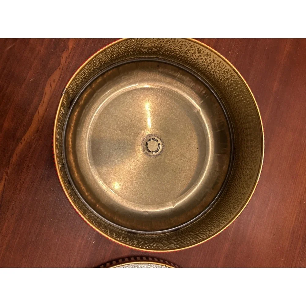 Vintage‎ Floral Round Metal Tin Serving Tray Decorative Collectible holland